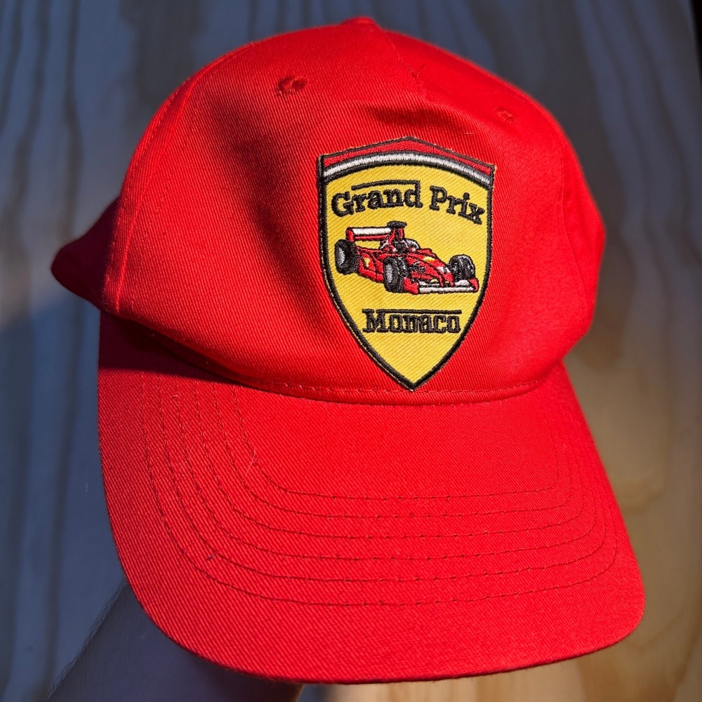 Target Monaco Grand Prix Racing Hat Red F1 Embroidered Adjustable Cap OSFM